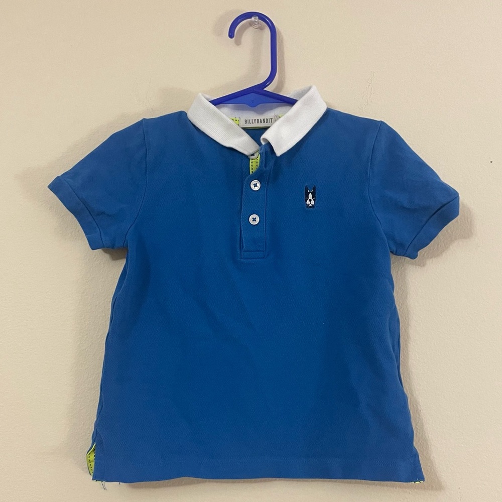 Billy Bandit polo boys Size 4 Blue shirt cl